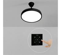 WIND CLEAR STUDIO - Ventilador De Techo 40W Silencioso Aspas Retráctiles Con Luz LED Varios Tamaños Controlador De Pared + Mando