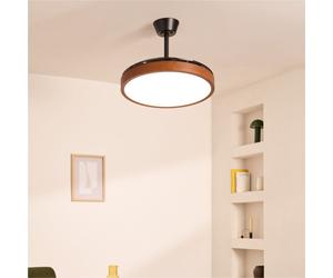 WIND CLEAR STUDIO - Ventilador De Techo 40W Silencioso Aspas Retráctiles Con Luz LED Varios Tamaños Mando A Distancia