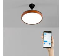 WIND CLEAR STUDIO - Ventilador De Techo 40W Silencioso Aspas Retráctiles Con Luz LED Varios Tamaños WIFI + Mando A Distancia