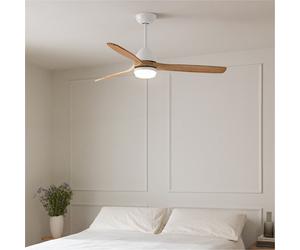 WIND CUP - Ventilador De Techo 40W Silencioso Ø132 Cm 100% Madera Mando A Distancia