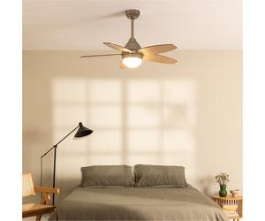 WIND FLOWOOD - Ventilador De Techo 60W Silencioso Ø108 Cm Con Luz