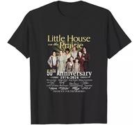 WIND HIBISCUS 50th Anniversary 1974-2024 Little House on The Prairie T-Shirt for Men Black M