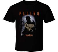 WIND HIBISCUS Carlito Way Pachino Retro Gangster Movie T Shirt Black XL