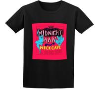 WIND HIBISCUS Men's Nick Cave Midnight Man T-Shirt Casual Graphic Comfortable Tops Black 3XL