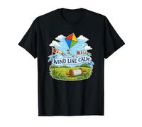 Wind Line Calm Cometa Carrete Viento Camiseta