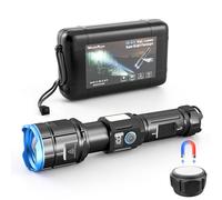 Wind&Moon Linternas LED Alta Potencia,10000 LúMenes Linterna Recargable,TáCtica Militar Linterna Largo Alcance Portatil,IPX6 Impermeable Flashlight Para Emergencias Camping,Luz Emergencia Casa
