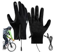 Wind Proof Screen Touch Ski Mittens- Recargable Hand Warmer Winter Mittens, Men Women MittensZippers Fishing Hiking Skating | Cross Country Skiing Glove, Subzero Temperature Activity, Smartphone