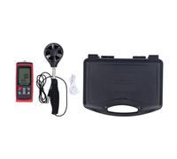 Wind Speed Temperature Gauge High Accuracy Handheld Digital Air Velocity Meter with Large LCD Backlight Screen and Split Expandable Sensor for Sea Operation Sailing and HVAC