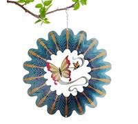 Wind Spinner, Winds Catcher Art, 7.09x7.09 Inches 3D Metal Butterfly Decorative Garden Sculpture, Hanging Spinner Ornament for Yard, Lawn, Balcony, Patio, Outdoor and Home Decorations Use