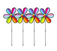 Wind Spinners Outdoor - 25 Inches, Colorful Garden Rotating Windmill, Weather-Resistant ABS | Spring Festival Decor, Set of 4 For Backyard Patio Lawn Porch Courtyard Balcony Family Activities