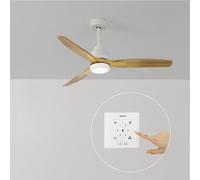 WIND STYLANCE NATURAL WOOD - Ventilador De Techo 40W Silencioso 100% Madera Varios Tamaños Controlador De Pared + Mando