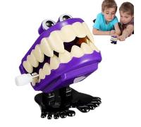 Wind Up Chattering Teeth - Animated Walking Toy With Moving Feet, Hilarious Gag Broma Prop | Vintage Style Novelty Prank, For Kids Adults Parties, Classic Comedy Gift, Mechanical Humor Accessory
