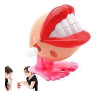 Wind Up Chattering Teeth - Chomping Walking Toy, niños Funny Mouth Props, Mecánica Chattering Pies Knickknack | Halloween Gag Broma Broma Show Party Favores Novedad Regalo Coleccionable, big lips