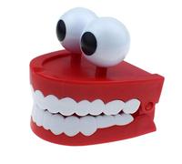 Wind-Up Chomping Teeth Toy, Novelty Chattering Teeth, Interactive Desk Toy, ABS Material, Creative Fun Gag Present, Family Entertainment, 3.15x3.15x2.36 inch