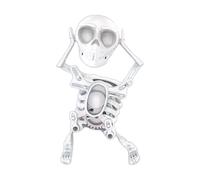 Wind Up Dancing Skeleton Toy - 3D Printed Swinging Skull Model for Kids | Fun Halloween Clockwork Skeleton, Perfect for Room, Table, Shelf, Study, Living Room, Bedroom, or Bookshelf Display