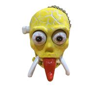 Wind Up Skeleton Toy, Clockwork Skull Walking Prank Model, 1.69x2.09x2.56 inches, Funny Stress Relief, Halloween Prop, Gag Toy for Party Favors, Desk Pendant Decoration, Kids Adults School Events