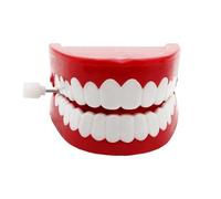 Wind Up Teeth Chattering Toy - Stress Relief Gag Party Favor For Kids and Adults | ABS Windup Chatter Teeth Toy, Classic Funny Prank Novelty For Boys Girls Friends Parties Gift