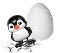 Wind Up Toy - Cute Egg Shaped Clockwork Animals for Kids Fans | Fun Desktop Game Toy, Creative Moving Figurine for Home School Birthday Party for Friends Collectors, 6.8x6.5x9.8cm Yellow Black White