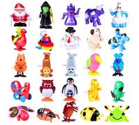 Wind Up Toys - 25pcs Wind-up Animals Toys Flipping Walking Jumping Clockwork Bulk Toys for Kids Birthday Gift Party Favors Games Toys Kids Prizes Tre