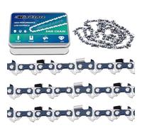 Windance Cadena de motosierra de repuesto para Husqvarna Stihl Poulan, resistente cadena de sierra de acero al manganeso #65 (16 pulgadas 3/8 pulgadas 0.050 57DL-acero al manganeso x 3)