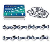 Windance Cadena de motosierra de repuesto para Husqvarna Stihl Poulan, resistente cadena de sierra de acero al manganeso #65 (18 pulgadas, 0.325 pulgadas, 0.058 72DL-acero al manganeso*2)