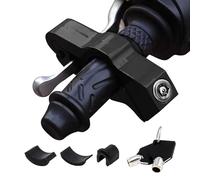 Windance Cerradura antirrobo para motocicleta, resistente, agarre del acelerador de freno delantero, palanca de freno para protección (negro, M)