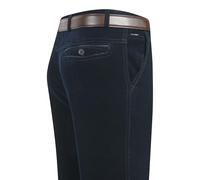 WINDEHAO Men's Stretchy Corduroy Straight Long Pants Autumn High Waist Corduroy Casual Pants Middle Aged Men's Straight Long Pants (Jewel Blue,35W)