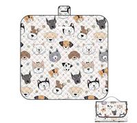 Windfromort Alfombra Exterior - Esterilla Playa Grande 150x200 cm - Manta Picnic Impermeable - Lavable, Ligera, con Asas - Picnic Blanket para Camping, Exterior, Parques, Senderismo y Viajes