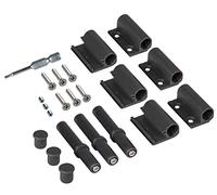 Windhager Bisagras de aluminio, bisagras de aluminio para ventanas y puertas de protección contra insectos, accesorios para bisagras, 3 piezas, antracita, 03555