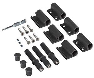 Windhager bisagras de aluminio para puertas - antracita - paquete de 3