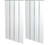 Windhager Cortina de puerta mosquitera, con cintas de pesas premontadas, acortable individualmente, 100 x 220 cm, blanco, 1 Ud (Paquete de 2)