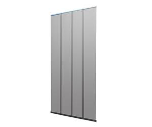 Windhager cortina telescópica para puertas - 120 x 250 cm - antracita - mosquiteras para puertas, cortina puerta, cortina mosquitera puerta exterior, cortinas antimoscas - sin taladrar