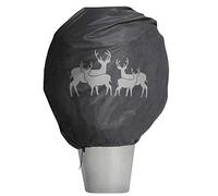 Windhager Cubierta de fibra decorativa para invierno PROTECT XXL, Vellón de jardín, Vellón de protección, motivo ciervo, 1,1 x 1,1 m, antracita, 07396