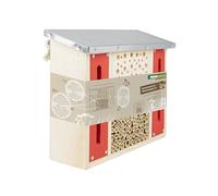 Windhager Hotel de Insectos Flat - Madera y bambú - Hotel de Abejas, casa de Insectos - casa de Insectos para Abejas, Mariquitas y Mariposas - Hotel de Abejas para Colgar