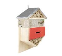 Windhager Hotel de Insectos Hexagon - Madera y bambú - Hotel de Abejas, casa de Insectos - casa de Insectos para Abejas, Mariquitas y crisopas - Hotel de Abejas para Colgar