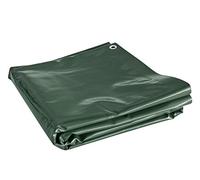 Windhager lona protectora GEOTEX, lona lona, revestimiento bicolor verde / gris plateado, confeccionada con tejido de cinta, 180 g / m², 3 x 4 m, 07000