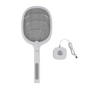 Windhager matamoscas eléctrico 2 en 1, atrapamoscas eléctrico, atrapa moscas, mosquitero eléctrico, mata insectos, trampa de luz, recargable, incluye soporte y cable de carga USB