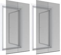 Windhager Mosquitera básica para puertas, cortina de láminas, 100 x 210 cm, antracita, 04507 (Paquete de 2)