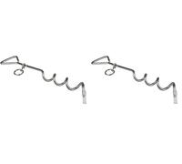 Windhager Suelo, Anclaje de Tierra, Arenque para Correa, estaca para Perros, Espiral para jardín, 41 cm x 8 mm, 07134, Galvanizado, 4 x 8,5 x 41 cm (Paquete de 2)