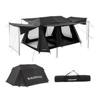 windhike Blackdog - Tienda de campaña negra extragrande, tienda de campaña para exteriores, protección contra la lluvia y el sol, tienda de campaña automática de montaje rápido (modelo alto)