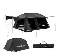 windhike Blackdog - Tienda de campaña negra extragrande, tienda de campaña para exteriores, protección contra la lluvia y el sol, tienda de campaña automática de montaje rápido (modelo estándar)