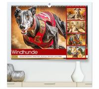 Windhunde. Seelenflüsterer zwischen Anmut, Tempo und Stille (hochwertiger Premium Wandkalender 2026 DIN A2 quer), Kunstdruck in Hochglanz: Windhunde ... voller Kraft, Ruhe und natürlicher Schönheit