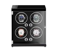Winding Box Watch Winders - 4-Position Rechargeable Watch Shaker Mechanical Watch Winder Vertical Automatic Watch Winding Box with Light-Sensitive Led Light