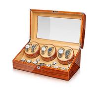 Winding Box Watch Winders - Ebonized Wood Watches Winding Case Silent Motor Watch Shaker Automatic Mechanical Watches Winder Watches Storage Box with Access Control(C)