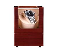 Winding Box Watch Winders - Household Watch Shaker Mechanical Watch Automatic Rotator Device Dark Red Texture Wooden Swinger Watch Winding Box Storage Display Box(12+0)