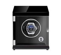 Winding Box Watch Winders - Rechargeable Single Watch Shaker Mechanical Watch Winder Vertical Automatic Watch Winding Box with Light-Sensitive Led Light