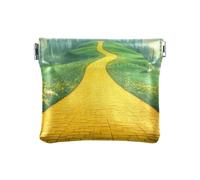 Winding Path - Monedero pequeño amarillo, mini monedero para mujer, billeteras para dinero en efectivo para mujer, Winding Path Yellow-1, 4.33x3.74In, Winding Path Yellow-1