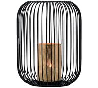 Windlicht Linterna Portavelas Boho Negro Metal 27cm Decoración Mesa Jardín