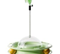 Windmill Cat Toy | Kitten Treat Dispenser | Slow Food Dispenser Cat Toy | Interactive Kitten Toy with Ball | Indoor Cat Treat Dispenser Toy | Safe For Pet Keep Your Kitten Entertained For Hours
