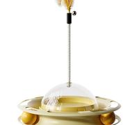 Windmill Cat Toy | Kitten Treat Dispenser | Slow Food Dispenser Cat Toy | Interactive Kitten Toy with Ball | Indoor Cat Treat Dispenser Toy | Safe For Pet Keep Your Kitten Entertained For Hours